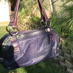 B. Makowsky Rare Purple Leather Handbag